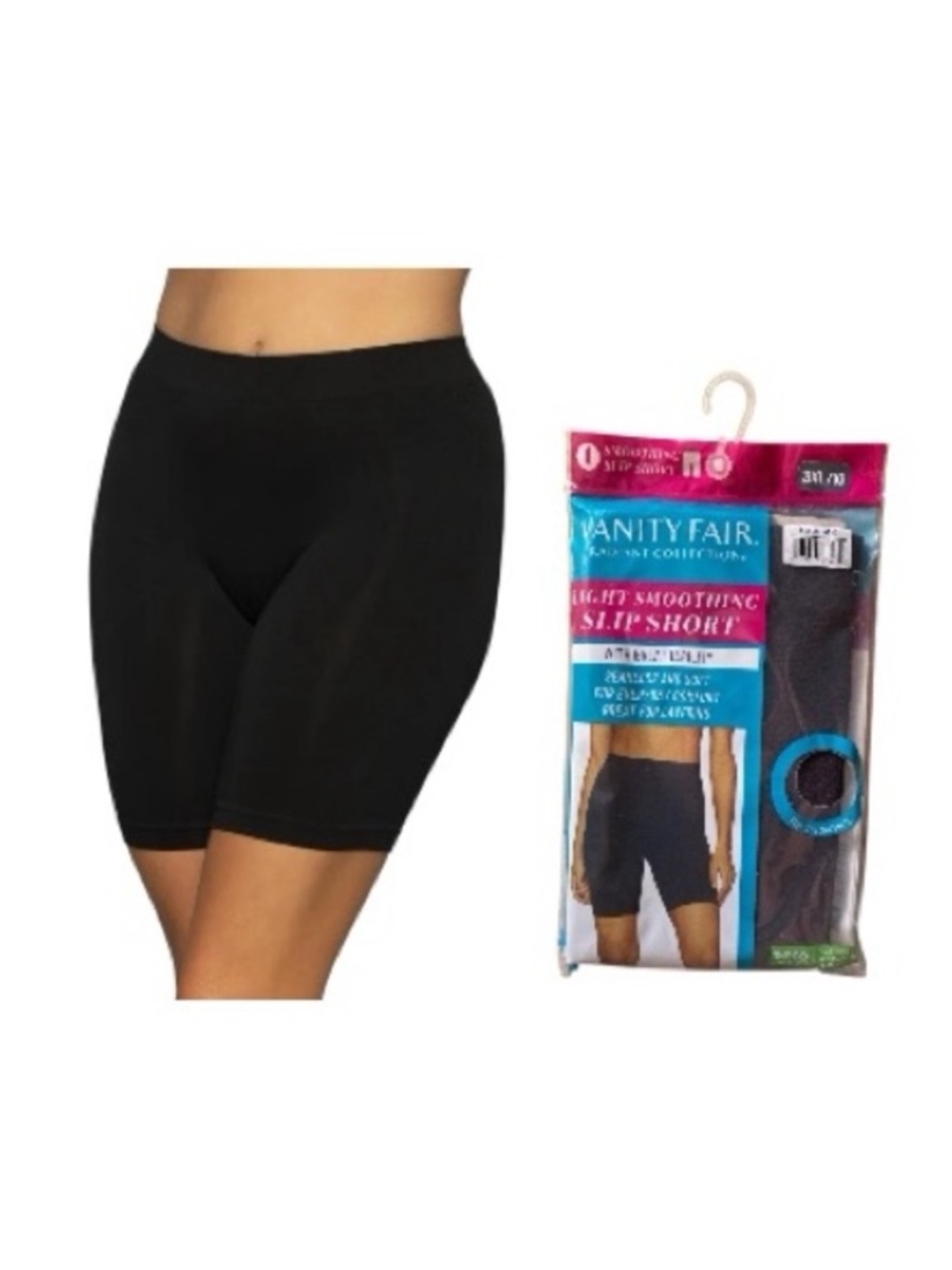 Vanity Fair Black Slip Short Shapewear Intimates